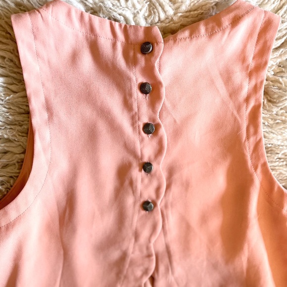 Tobi Pink Scalloped Tank With Back Button Detail - Picture 8 of 8